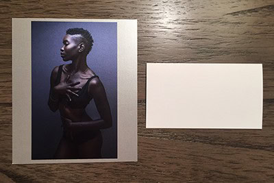 Large boudoir business card verses regular size business card