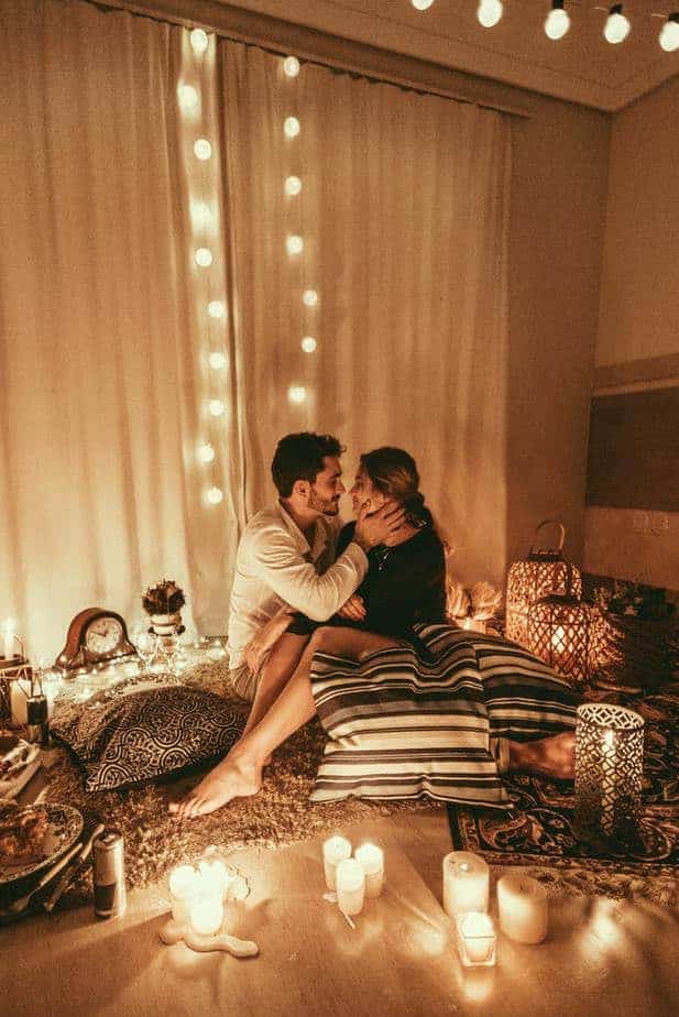 Couple in candlelight