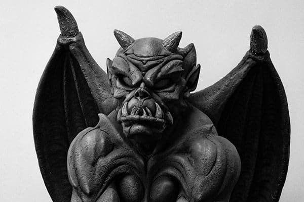 Gargoyle-like winged fanged beast