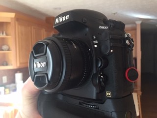 Nikon D800 with lens