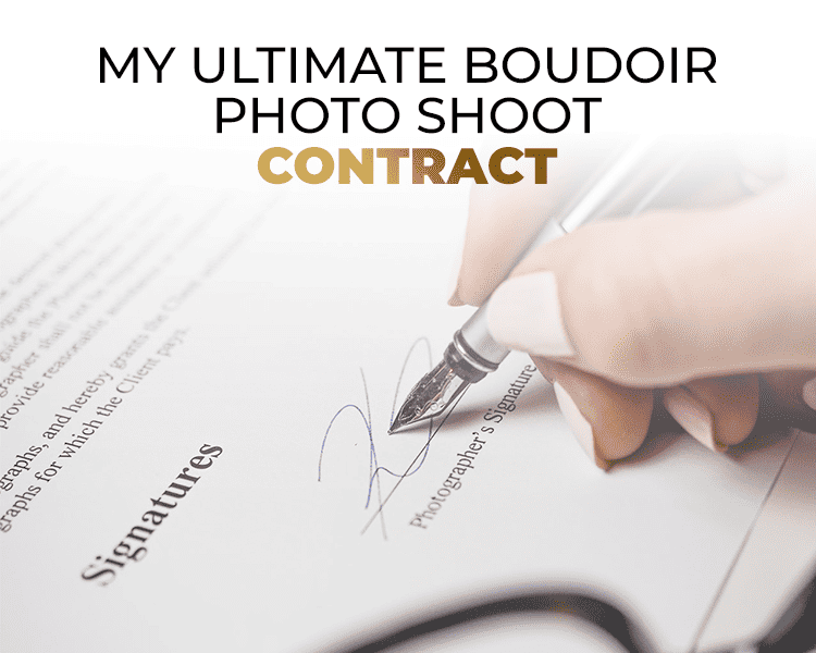 Ad for My Ultimate Boudoir Photo Shoot Contract
